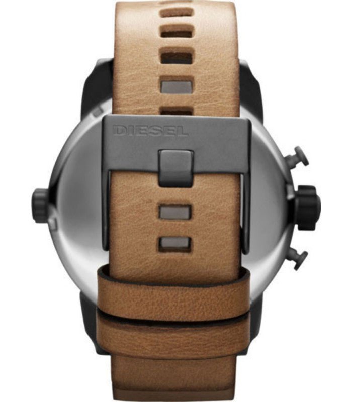  Shop Authentic Diesel SBA Dual Time Chronograph White Dial Brown Leather Strap Watch For Men - DZ7269 - Luxxuri