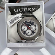  Shop Authentic Guess Empire Quartz Black Dial Silver Steel Strap Watch For Men - GW0489G1 - Luxxuri