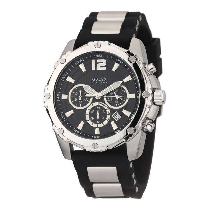  Shop Authentic Guess Intrepid Chronograph Black Dial Two Tone Steel Strap Watch for Men - W0167G1 - Luxxuri