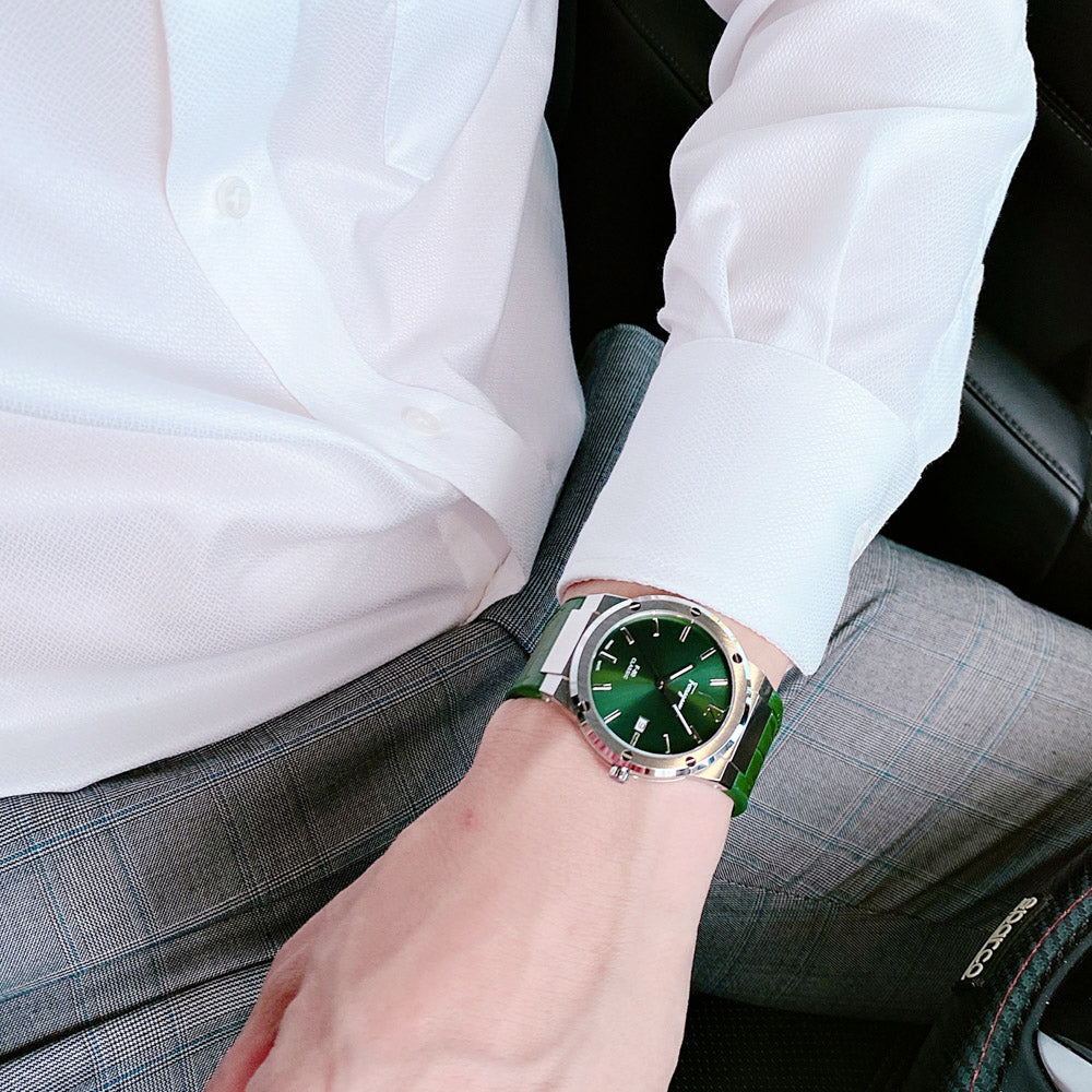  Shop Authentic Salvatore Ferragamo F-80 Classic Green Dial Green Leather Strap Watch for Men - SFDT00119 - Luxxuri