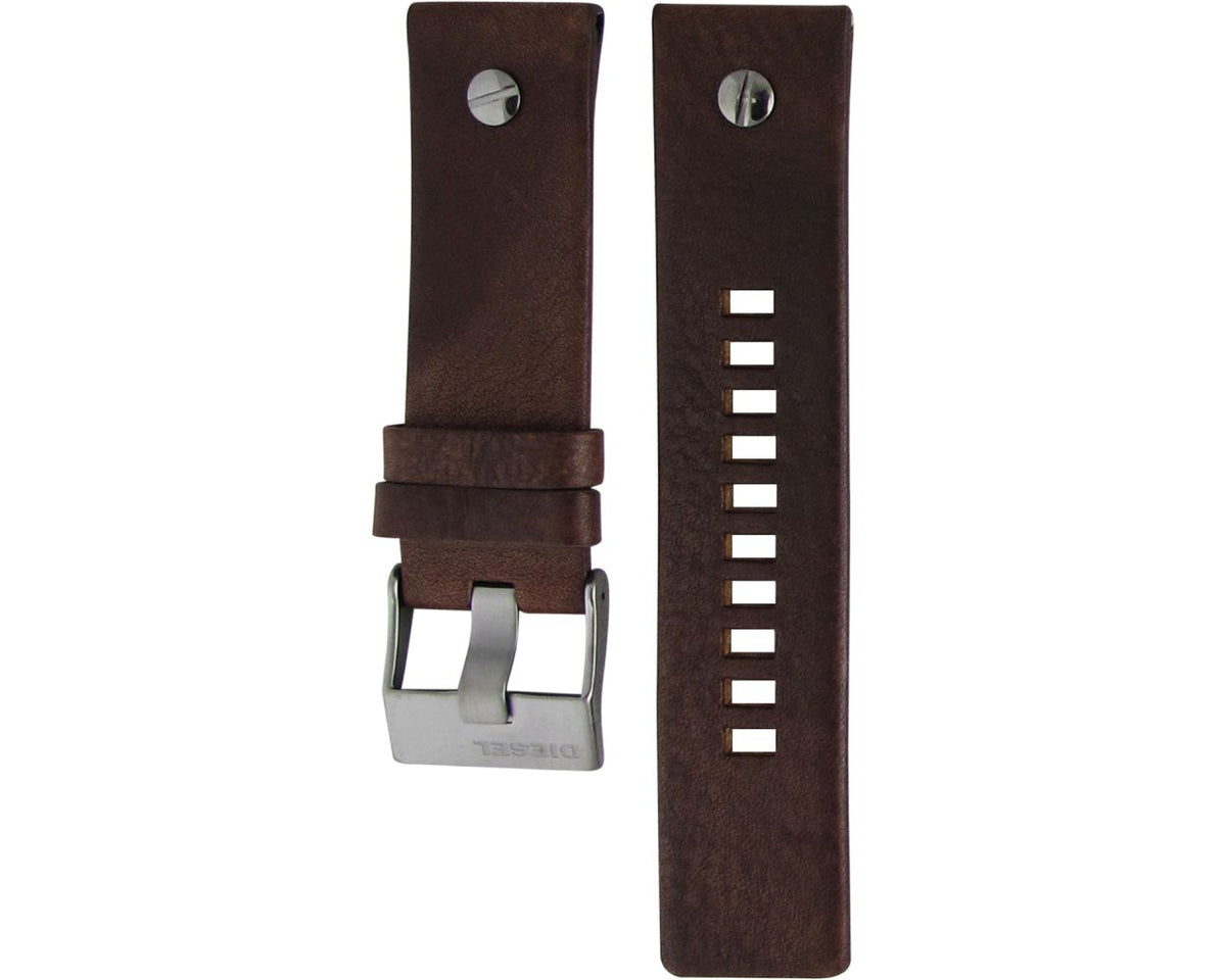  Shop Authentic Diesel Little Daddy SBA Small Sized Grey Dial Brown Leather Strap Watch For Men - DZ7258 - Luxxuri