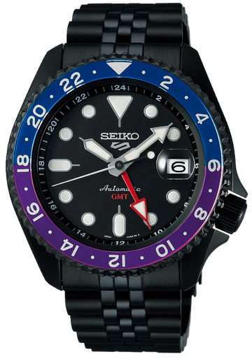  Shop Authentic Seiko Automatic SKX GMT Yuto Horigome Limited Edition Black Dial Black Steel Strap Watch For Men - SSK027K1 - Luxxuri