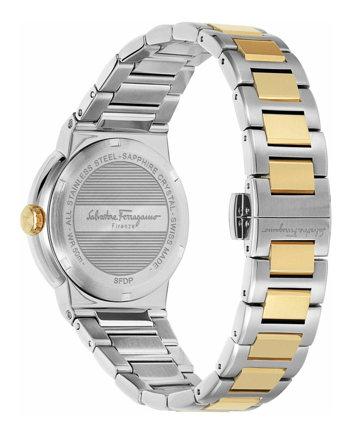  Shop Authentic Salvatore Ferragamo Sapphire Silver Dial Two Tone Steel Strap Watch for Men - SFHP00520 - Luxxuri