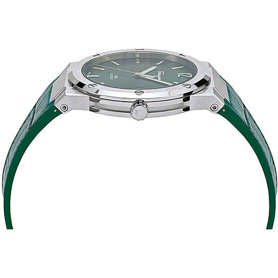  Shop Authentic Salvatore Ferragamo F-80 Classic Green Dial Green Leather Strap Watch for Men - SFDT00119 - Luxxuri