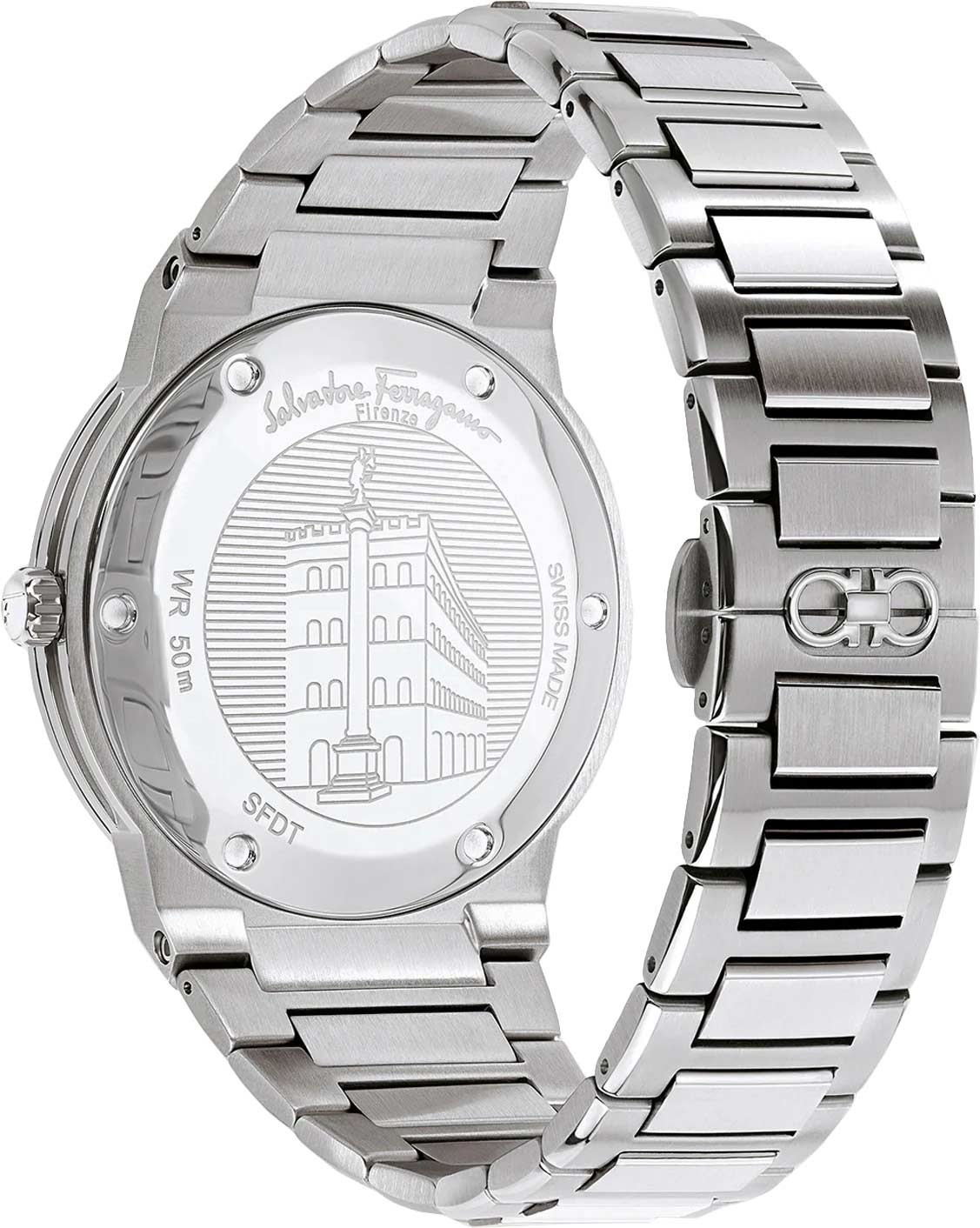  Shop Authentic Salvatore Ferragamo F-80 Classic Blue Dial Silver Steel Strap Watch for Men - SFDT01320 - Luxxuri