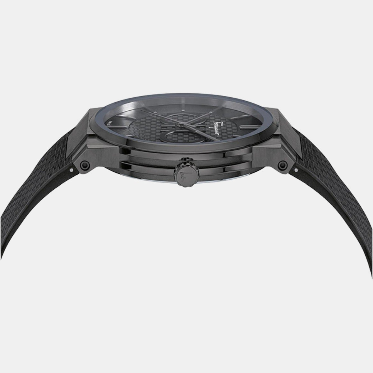  Shop Authentic Salvatore Ferragamo Sapphire Black Dial Black Rubber Strap Watch for Men - SFHP00320 - Luxxuri