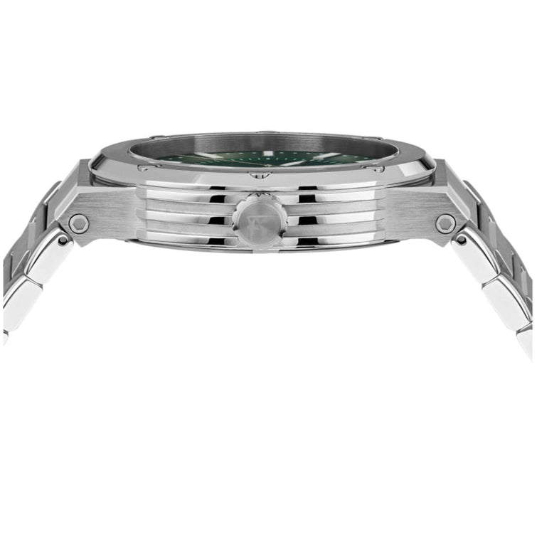  Shop Authentic Salvatore Ferragamo F-80 Bracelet Green Dial Silver Steel Strap Watch For Men - SFHY00621 - Luxxuri