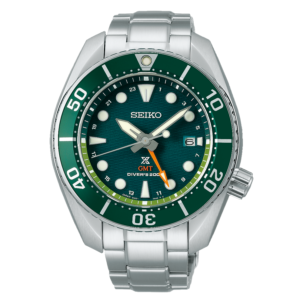  Shop Authentic Seiko Prospex GMT Divers Automatic Marine Green Dial Silver Steel Strap Watch For Men - SPB381J1 - Luxxuri