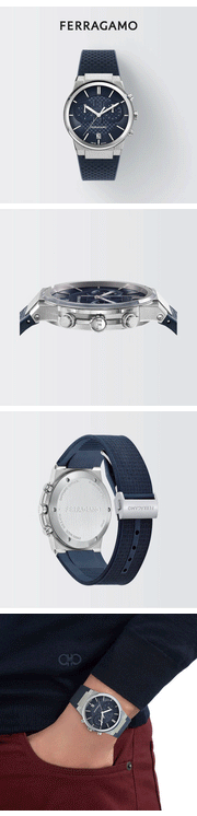  Shop Authentic Salvatore Ferragamo Sapphire Chrono Blue Dial Blue Rubber Strap Watch for Men - SFME00923 - Luxxuri