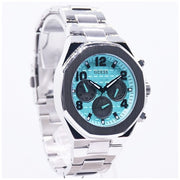  Shop Authentic Guess Empire Chronograph Quartz Sky Blue Dial Silver Steel Strap Watch For Men - GW0489G3 - Luxxuri