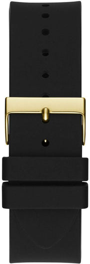  Shop Authentic Guess King Quartz Crystals Gold Dial Black Silicone Strap Watch For Men - GW0537G2 - Luxxuri