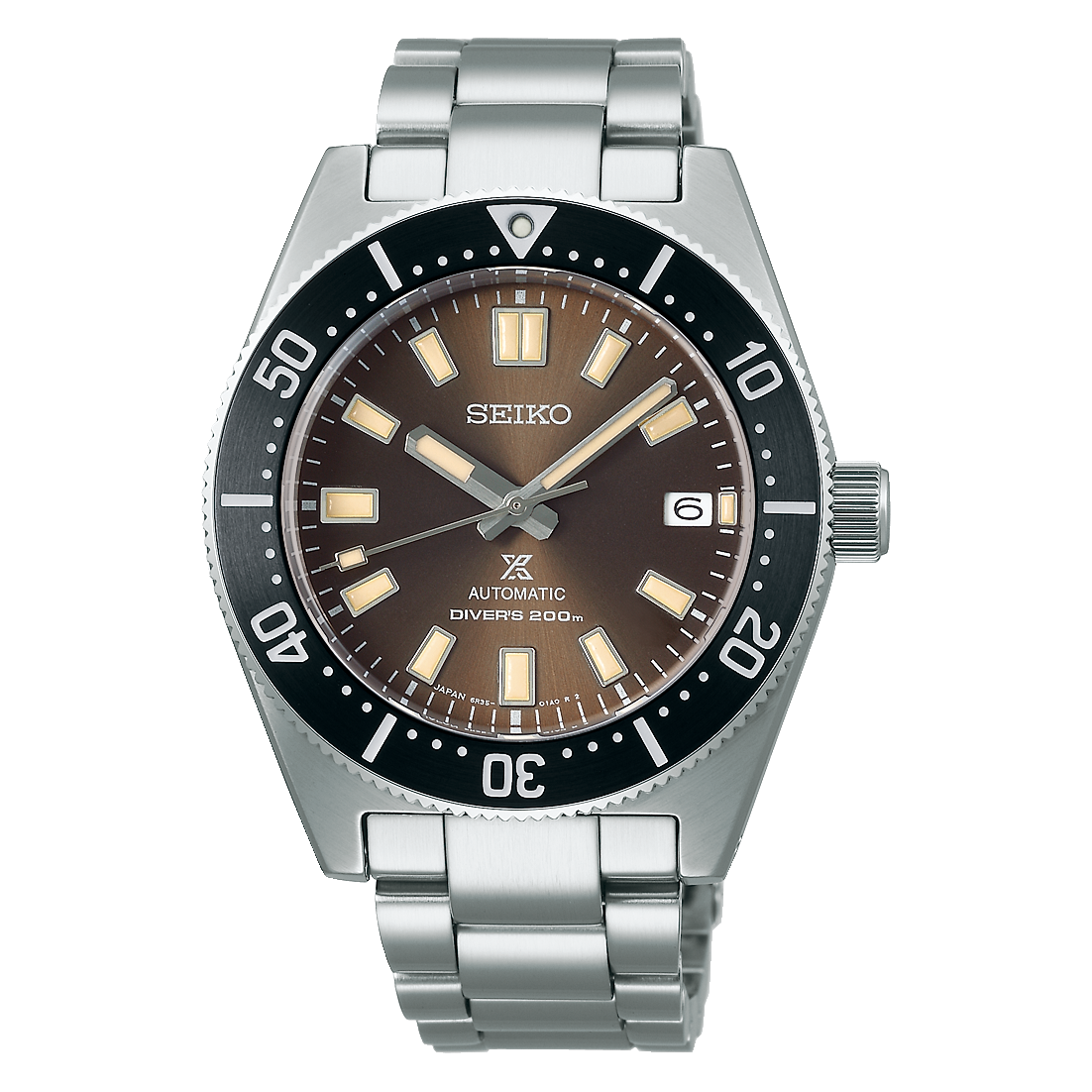  Shop Authentic Seiko Prospex 55th Anniversary Edition Brown Dial Silver Steel Strap Watch For Men - SPB145J1 - Luxxuri