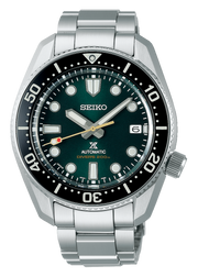 Seiko Prospex 140th Anniversary Limited Edition Automatic Scuba Divers Green Dial Silver Steel Strap Watch for Men - SPB207J1