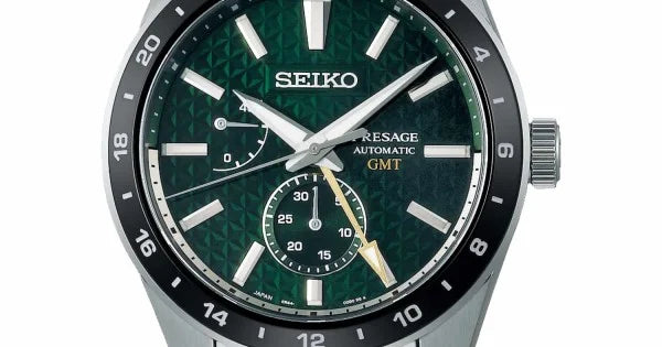  Shop Authentic Seiko Presage Sharp Edged Series GMT Green Dial Silver Steel Strap Watch For Men - SPB219J1 - Luxxuri