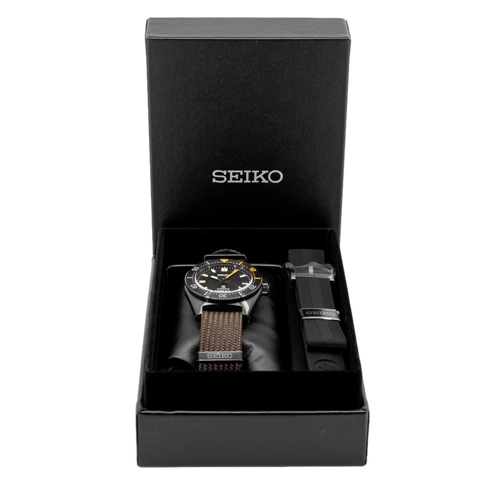  Shop Authentic Seiko Prospex Black Series 1965 Limited Edition Black Dial Brown NATO Strap Watch For Men - SPB253J1 - Luxxuri