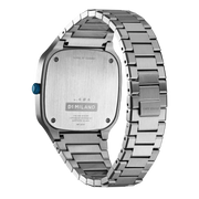 D1 Milano Square Silver Dial Silver Steel Strap Watch for Men - D1-SQBJ01