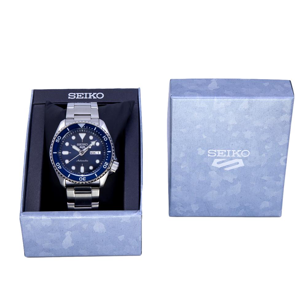  Shop Authentic Seiko 5 Sports Automatic Analog Blue Dial Silver Steel Strap Watch For Men - SRPD51K1 - Luxxuri