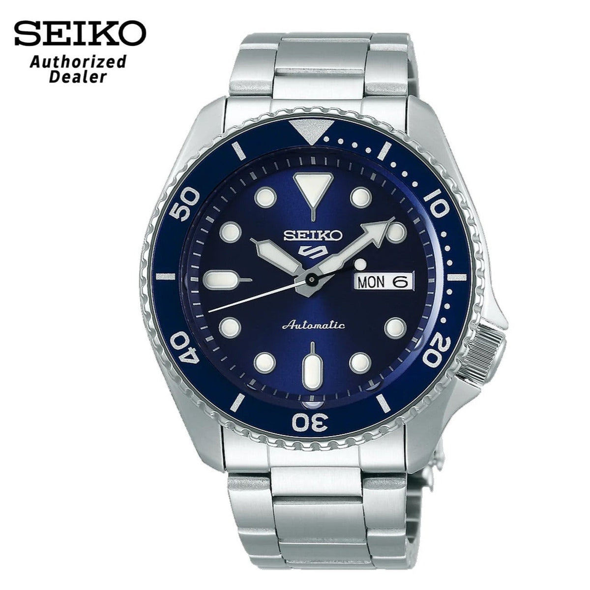  Shop Authentic Seiko 5 Sports Automatic Analog Blue Dial Silver Steel Strap Watch For Men - SRPD51K1 - Luxxuri