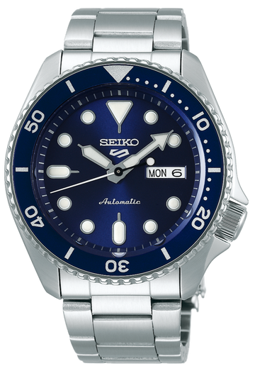  Shop Authentic Seiko 5 Sports Automatic Analog Blue Dial Silver Steel Strap Watch For Men - SRPD51K1 - Luxxuri