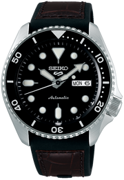  Shop Authentic Seiko 5 Sports SKX Automatic Black Dial Black Leather Strap Watch for Men - SRPD55K2 - Luxxuri