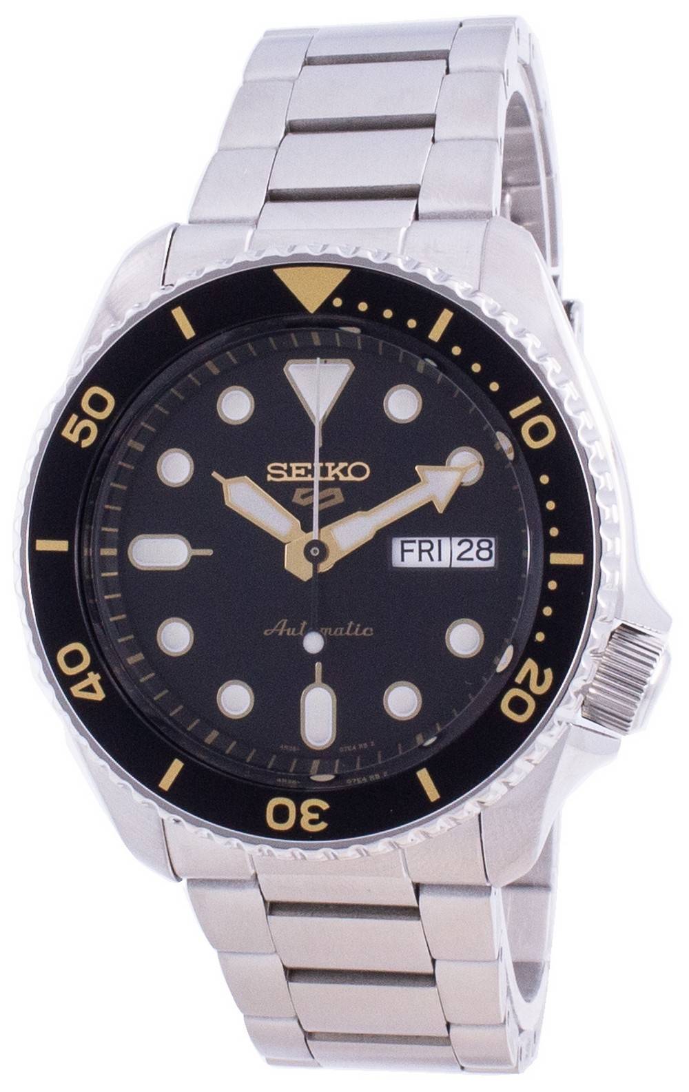  Shop Authentic Seiko 5 Sports Automatic Black Dial Silver Steel Strap Watch For Men - SRPD57K1 - Luxxuri