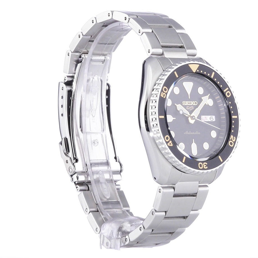  Shop Authentic Seiko 5 Sports Automatic Black Dial Silver Steel Strap Watch For Men - SRPD57K1 - Luxxuri