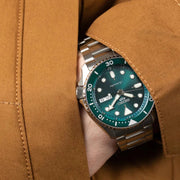  Shop Authentic Seiko 5 Sports Automatic Green Dial Silver Steel Strap Watch For Men - SRPD61K1 - Luxxuri
