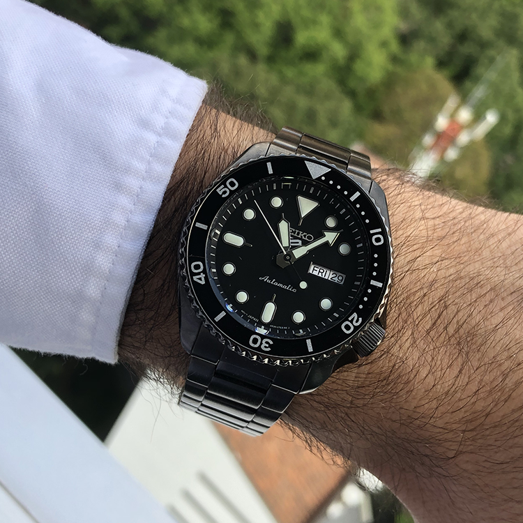  Shop Authentic Seiko 5 Sports Automatic Black Dial Black Steel Strap Watch For Men - SRPD65K1 - Luxxuri