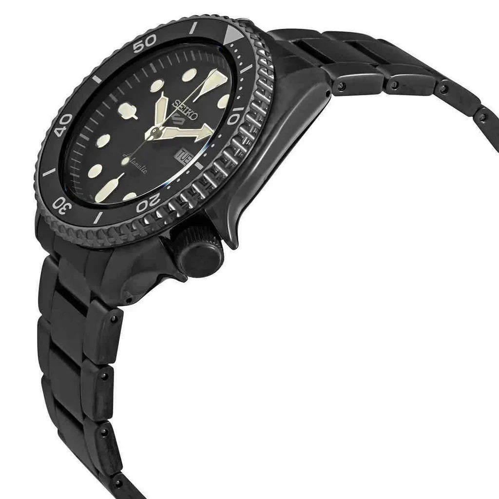  Shop Authentic Seiko 5 Sports Automatic Black Dial Black Steel Strap Watch For Men - SRPD65K1 - Luxxuri