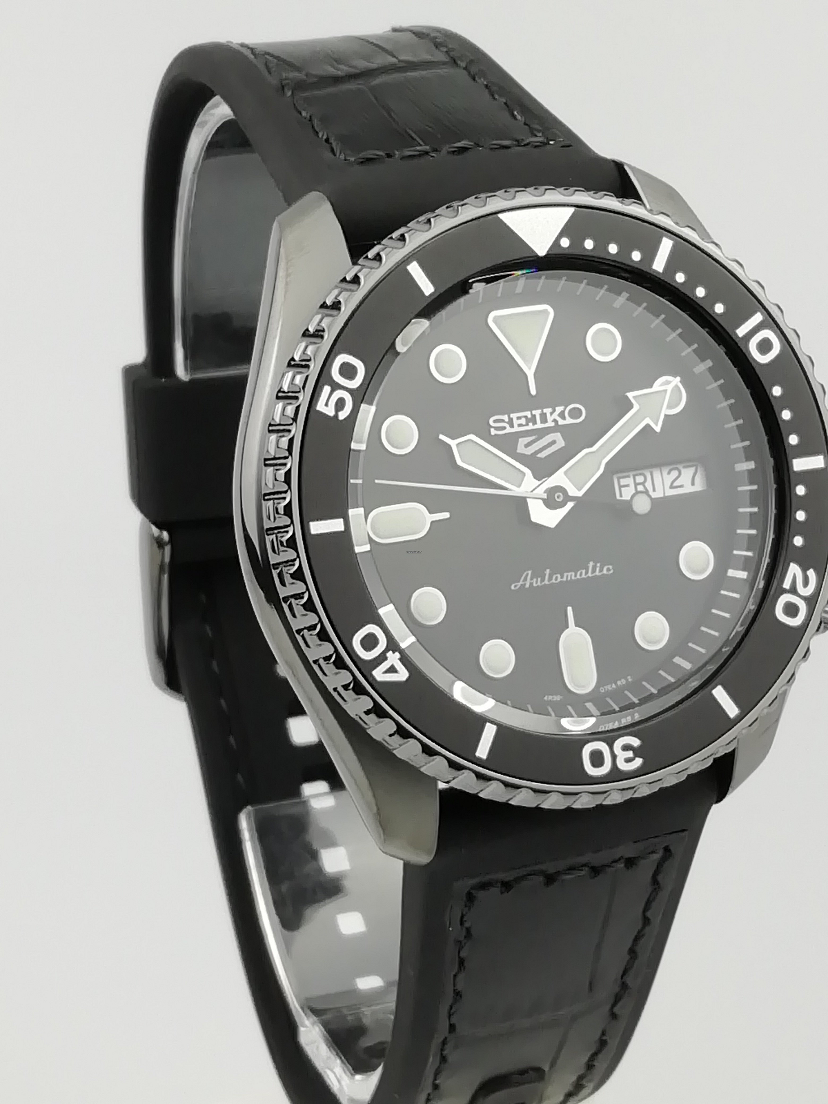  Shop Authentic Seiko 5 Sport Automatic Black Dial Black Silicone Strap Watch For Men - SRPD65K3 - Luxxuri