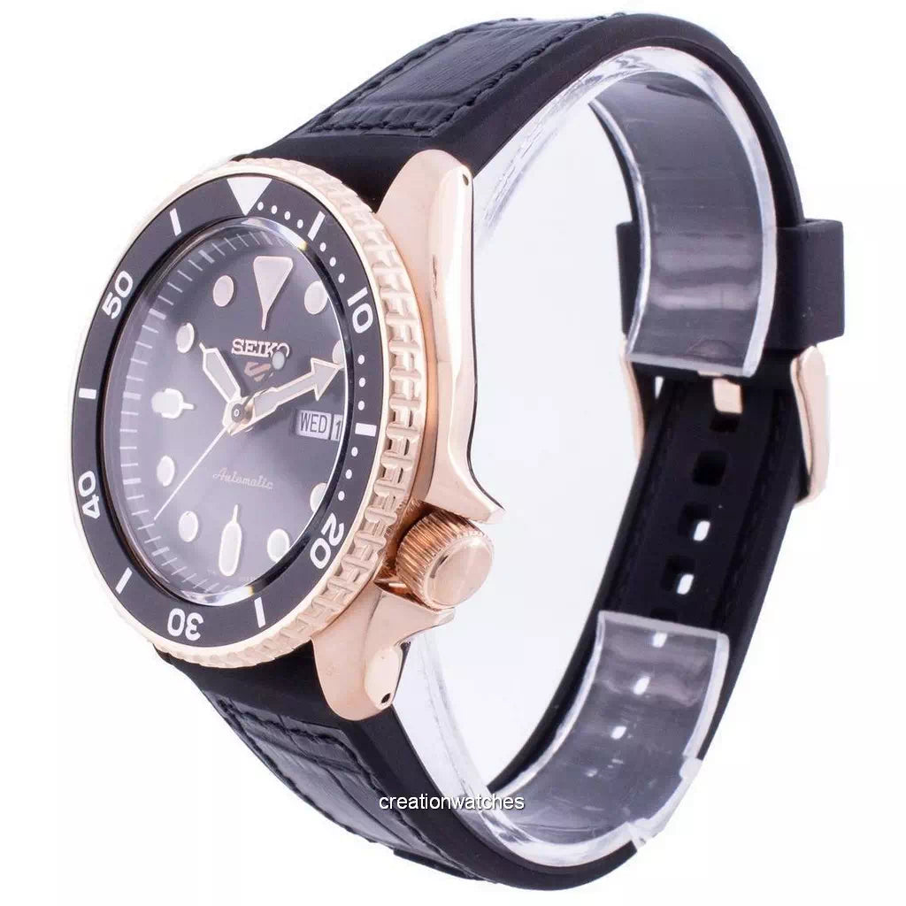  Shop Authentic Seiko 5 Sport SKX Automatic Black Dial Black Silicone Strap Watch For Men - SRPD76K1 - Luxxuri