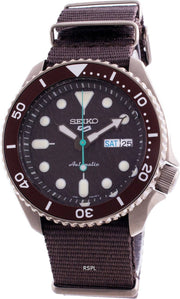  Shop Authentic Seiko 5 Sport Automatic Brown Dial Brown Nylon Strap Watch For Men - SRPD85K1 - Luxxuri