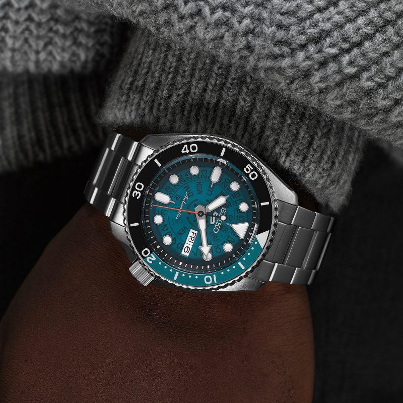  Shop Authentic Seiko 5 Sports SKX Skeleton Green Dial Silver Steel Strap Watch For Men - SRPJ45K1 - Luxxuri