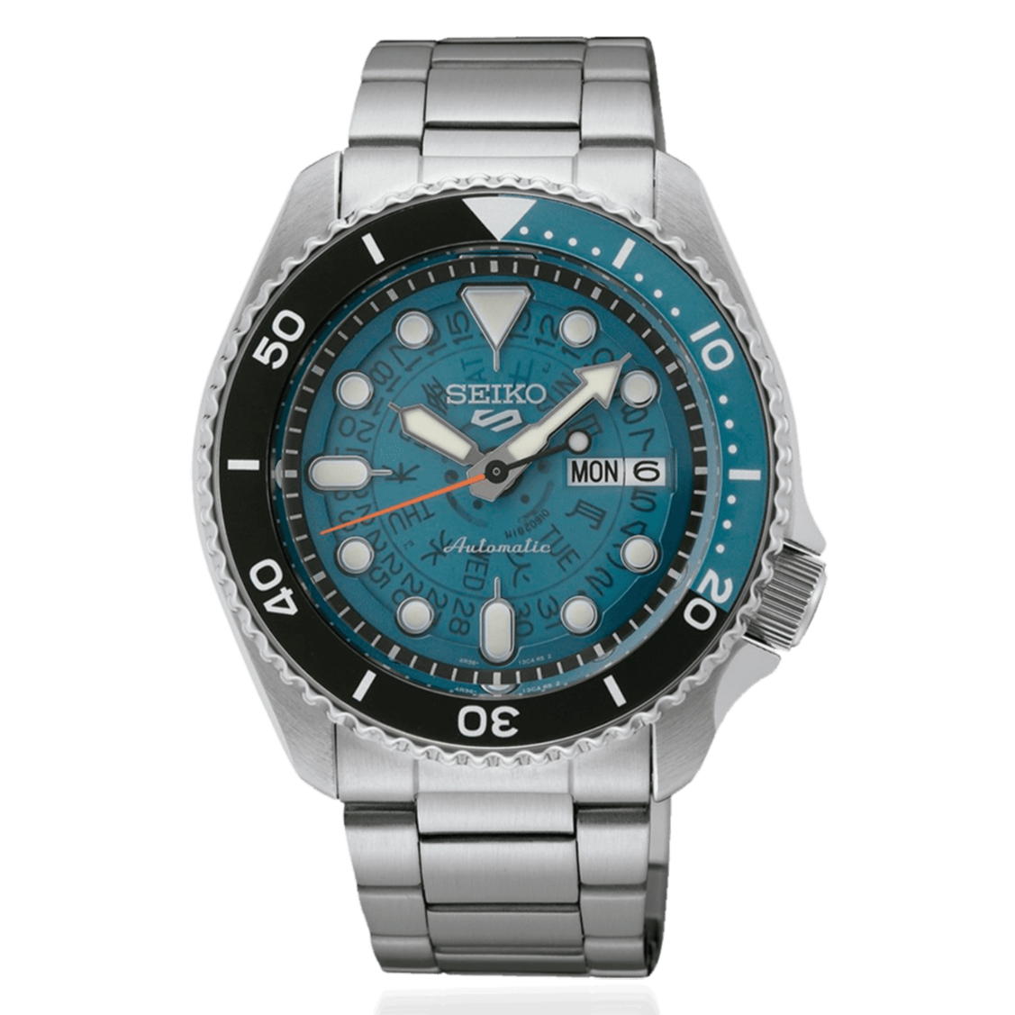  Shop Authentic Seiko 5 Sports SKX Skeleton Green Dial Silver Steel Strap Watch For Men - SRPJ45K1 - Luxxuri