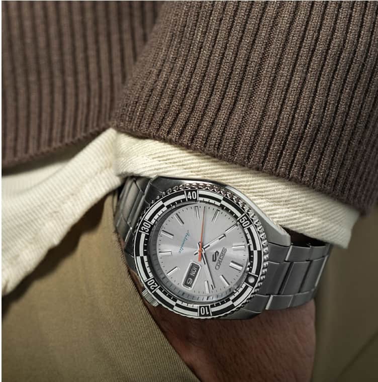  Shop Authentic Seiko 5 Sports Special Edition Silver Dial Silver Steel Strap Watch For Men - SRPK09K1 - Luxxuri