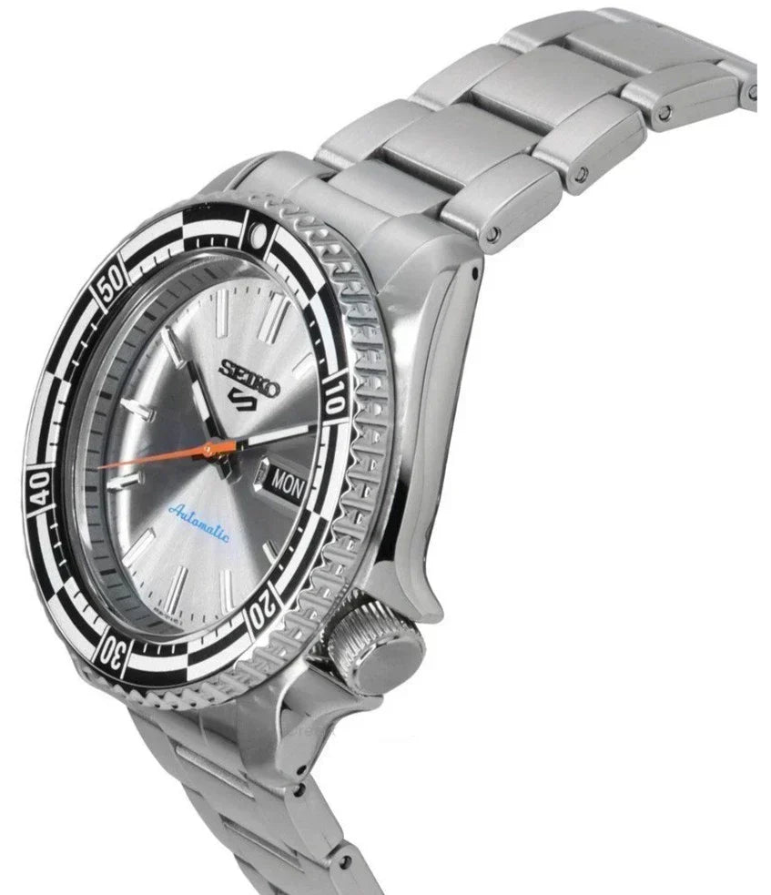  Shop Authentic Seiko 5 Sports Special Edition Silver Dial Silver Steel Strap Watch For Men - SRPK09K1 - Luxxuri