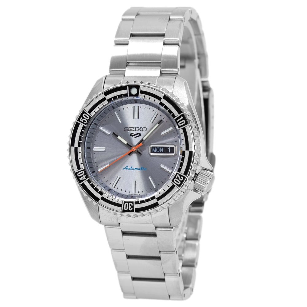  Shop Authentic Seiko 5 Sports Special Edition Silver Dial Silver Steel Strap Watch For Men - SRPK09K1 - Luxxuri