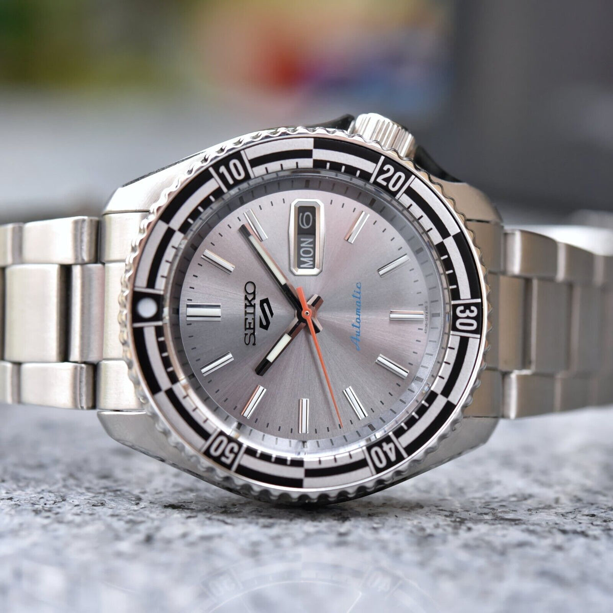 Shop Authentic Seiko 5 Sports Special Edition Silver Dial Silver Steel Strap Watch For Men - SRPK09K1 - Luxxuri