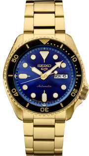  Shop Authentic Seiko 5 Sports US Special Edition Automatic Blue Dial Gold Steel Strap Watch For Men - SRPK20 - Luxxuri