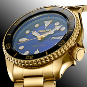  Shop Authentic Seiko 5 Sports US Special Edition Automatic Blue Dial Gold Steel Strap Watch For Men - SRPK20 - Luxxuri