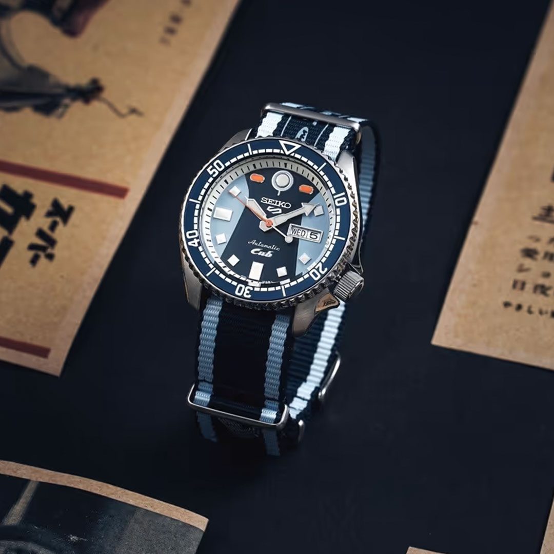  Shop Authentic Seiko 5 Sports Honda Super Cub Limited Edition Blue Dial Two Tone NATO Strap Watch For Men - SRPK37K1 - Luxxuri