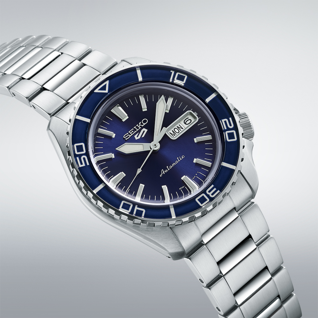  Shop Authentic Seiko 5 Sports Automatic Blue Dial Silver Steel Strap Watch for Men - SRPK97K1 - Luxxuri