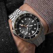  Shop Authentic Seiko 5 Sports GMT US Special Edition Automatic Grey Dial Silver Steel Strap Watch For Men - SSK021K1 - Luxxuri