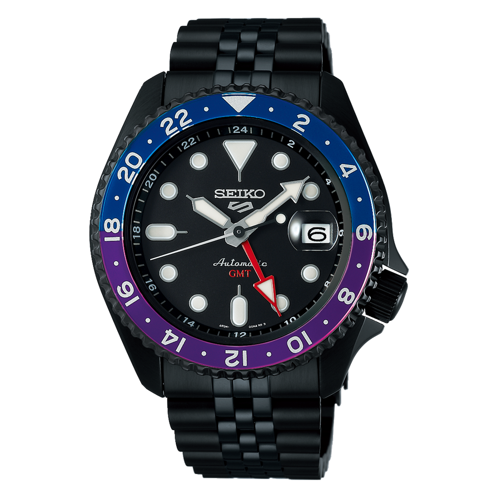  Shop Authentic Seiko Automatic SKX GMT Yuto Horigome Limited Edition Black Dial Black Steel Strap Watch For Men - SSK027K1 - Luxxuri