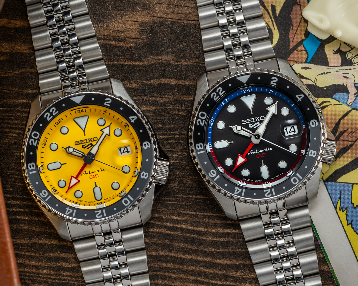  Shop Authentic Seiko 5 Sport SKX GMT US Special Creation Automatic Yellow Dial Silver Steel Strap Watch for Men - SSK017K1 - Luxxuri