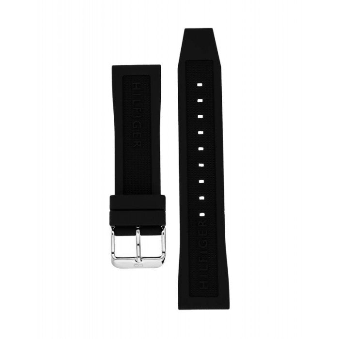  Shop Authentic Tommy Hilfiger Bank Quartz Black Dial Black Rubber Strap Watch for Men - 1791724 - Luxxuri