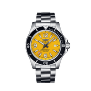  Shop Authentic Breitling Superocean Automatic 44mm Yellow Dial Silver Steel Strap Watch for Men - A17375211/1A1 - Luxxuri