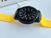  Shop Authentic Salvatore Ferragamo F-80 Classic Black Dial Yellow Rubber Strap Watch for Men - SFHY01522 - Luxxuri