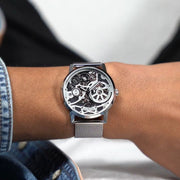  Shop Authentic Guess Gadget Silver Dial Silver Mesh Bracelet Watch for Men - GW0538G1 - Luxxuri