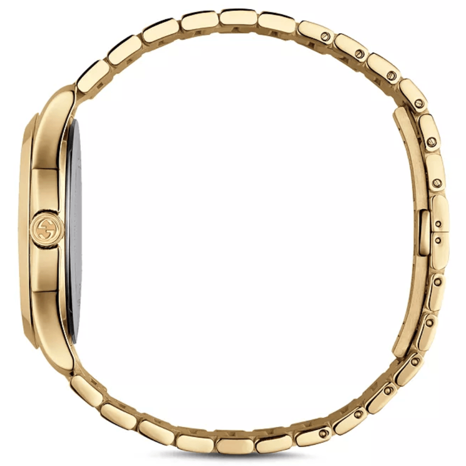  Shop Authentic Gucci G Timeless Gold Dial Gold Steel Strap Unisex Watch - YA126461 - Luxxuri